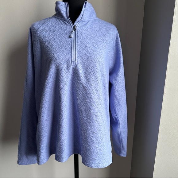 **EDDIE BAUER* Light Blue Quarter-Zip Pullover Size Large - Picture 1 of 6